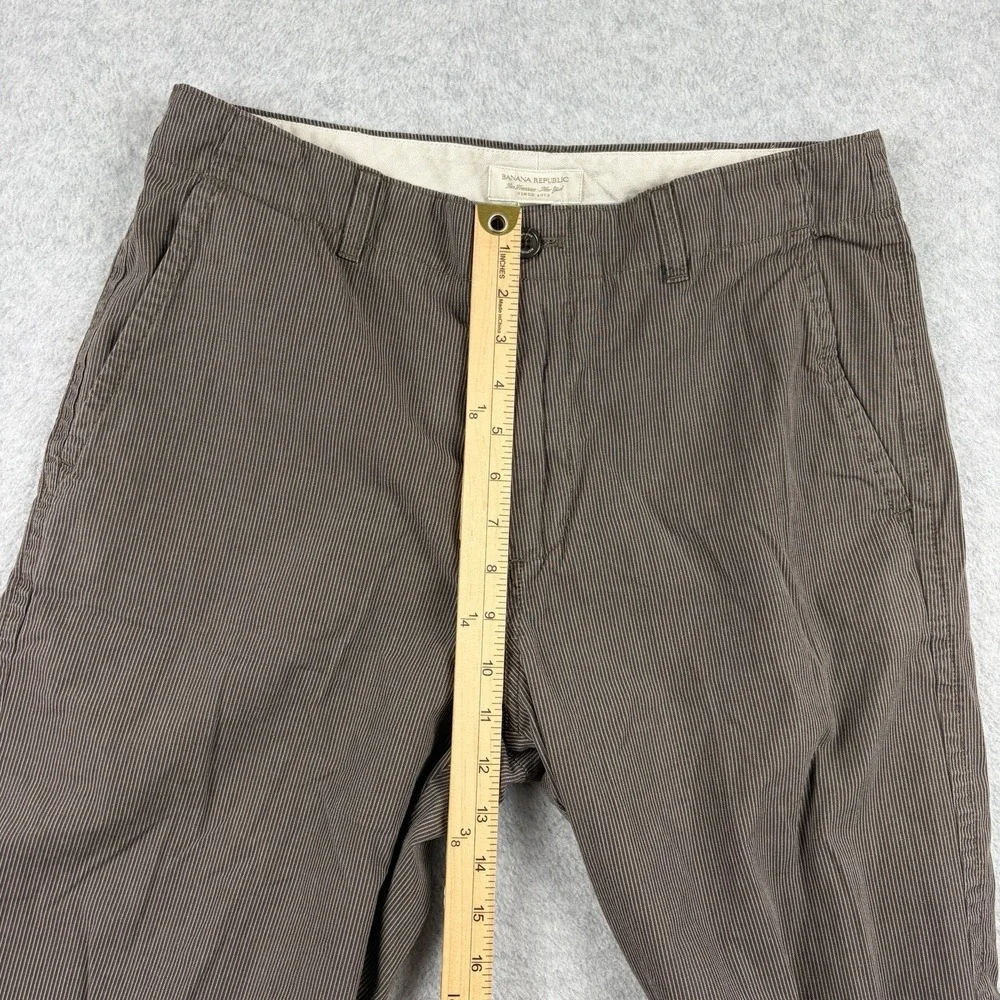 Vintage Banana Republic Pants Mens 33x32 Brown Pinstriped Baggy Y2K Chino